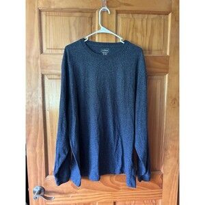 L.L. Bean Men’s Carefree Unshrinkable Long Sleeve Tee Traditional Fit Blue XL